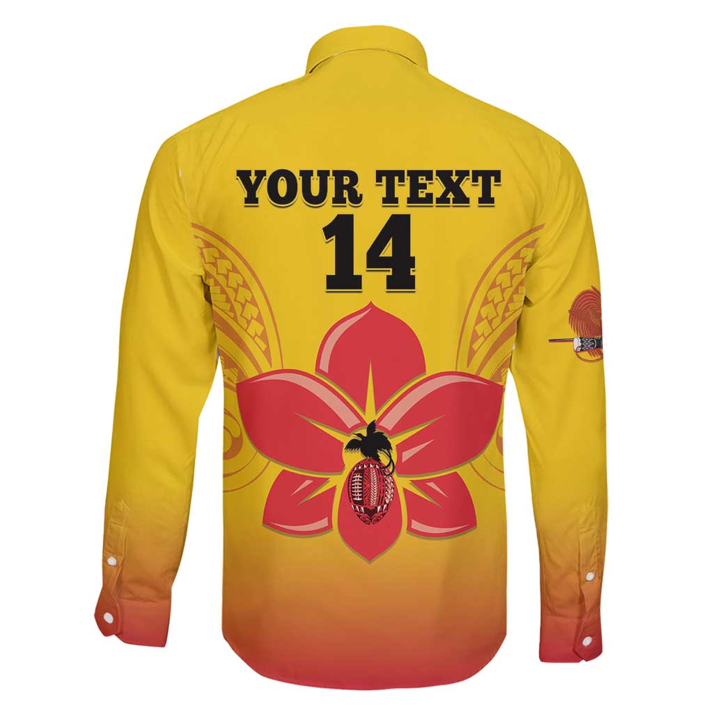 Orchids PNG Rugby Custom Family Matching Off Shoulder Maxi Dress and Hawaiian Shirt Go Champions Papua New Guinea LT14 - Polynesian Pride