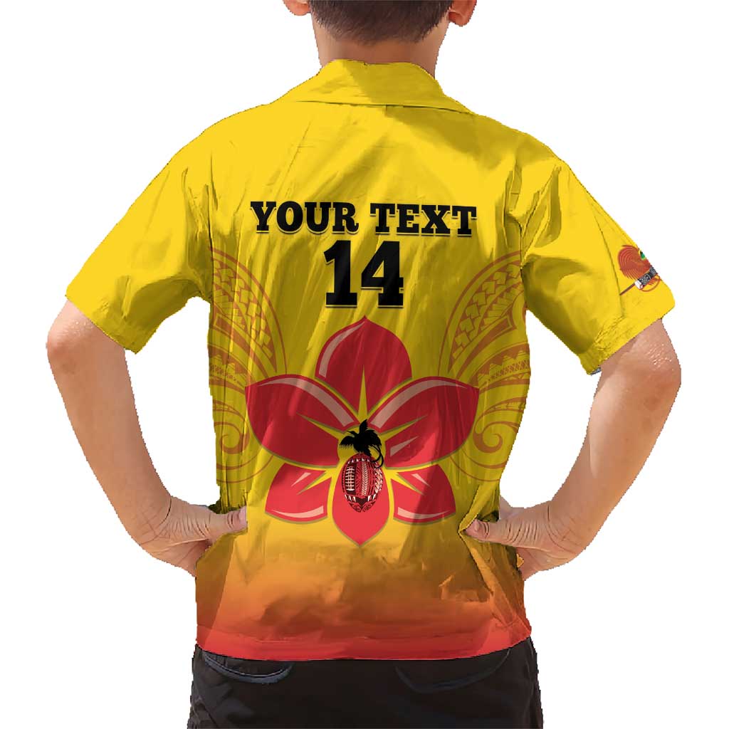 Orchids PNG Rugby Custom Family Matching Short Sleeve Bodycon Dress and Hawaiian Shirt Go Champions Papua New Guinea LT14 - Polynesian Pride