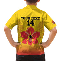 Orchids PNG Rugby Custom Family Matching Summer Maxi Dress and Hawaiian Shirt Go Champions Papua New Guinea LT14 - Polynesian Pride