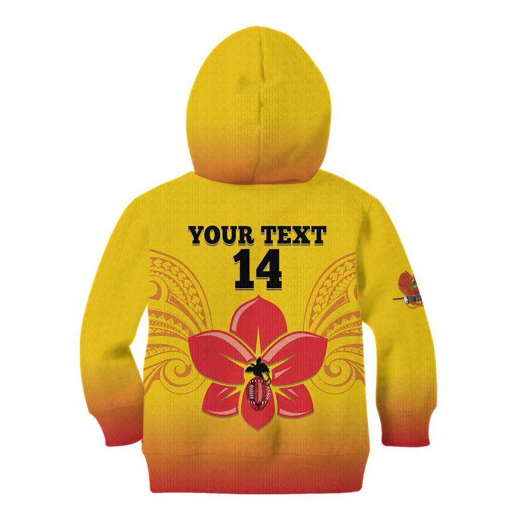 Orchids PNG Rugby Custom Kid Hoodie Go Champions Papua New Guinea LT14 - Polynesian Pride