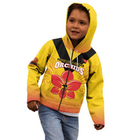 Orchids PNG Rugby Custom Kid Hoodie Go Champions Papua New Guinea LT14 - Polynesian Pride