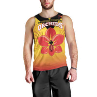 Orchids PNG Rugby Custom Men Tank Top Go Champions Papua New Guinea