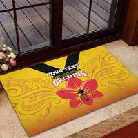 Orchids PNG Rugby Custom Rubber Doormat Go Champions Papua New Guinea LT14 - Polynesian Pride