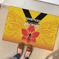 Orchids PNG Rugby Custom Rubber Doormat Go Champions Papua New Guinea LT14 - Polynesian Pride