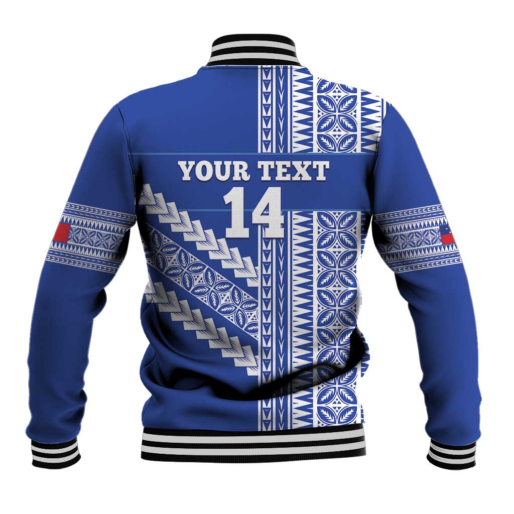 Fetu Samoa Rugby Custom Baseball Jacket Siapo Pattern - Sporty Style