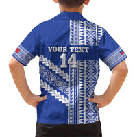 Fetu Samoa Rugby Custom Family Matching Tank Maxi Dress and Hawaiian Shirt Siapo Pattern - Sporty Style