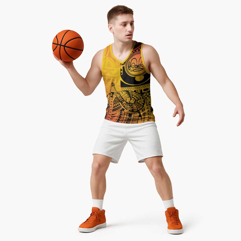 Marquesas Islands Basketball Jersey Marquesan Matatiki Fish Hook Patutiki - Polynesian Pride