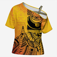 Marquesas Islands Cross Shoulder Shirt Marquesan Matatiki Fish Hook Patutiki - Polynesian Pride