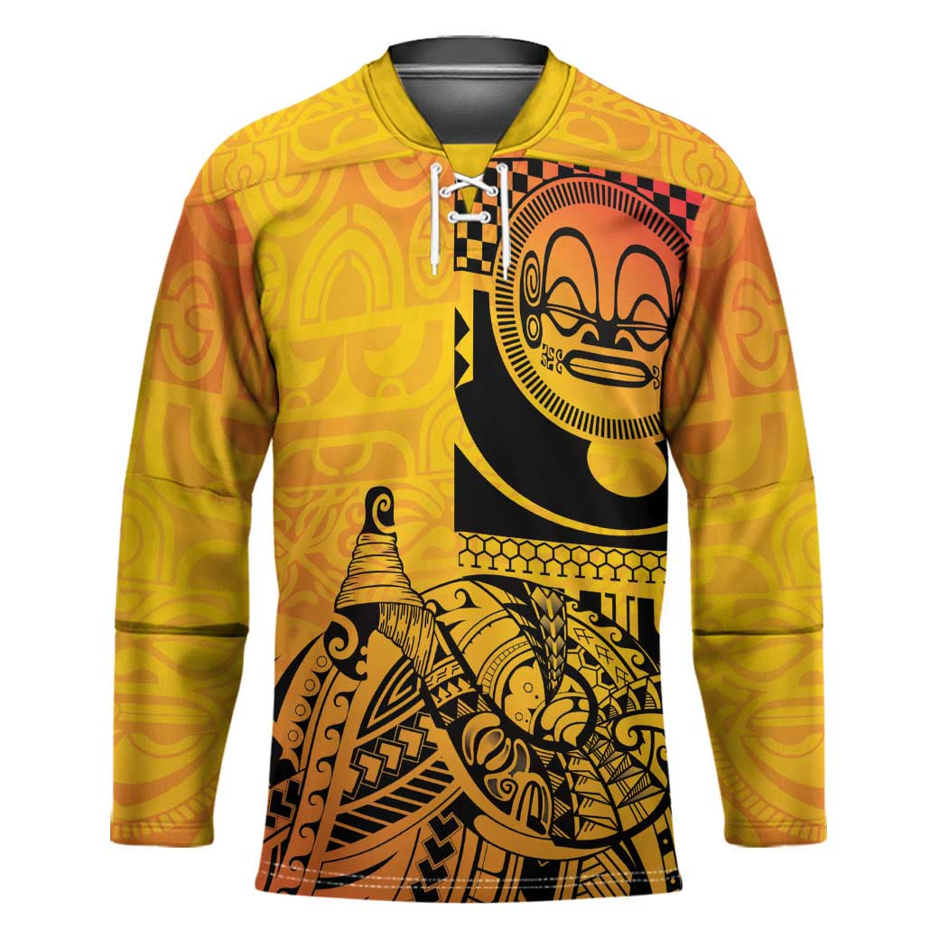 Marquesas Islands Hockey Jersey Marquesan Matatiki Fish Hook Patutiki - Polynesian Pride