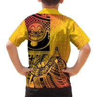 Marquesas Islands Kid Hawaiian Shirt Marquesan Matatiki Fish Hook Patutiki - Polynesian Pride
