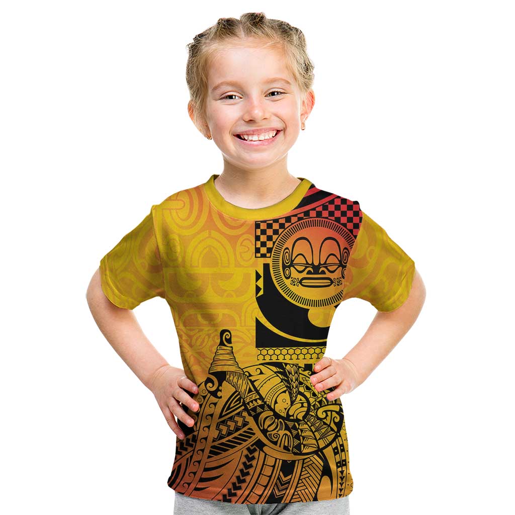 Marquesas Islands Kid T Shirt Marquesan Matatiki Fish Hook Patutiki - Polynesian Pride