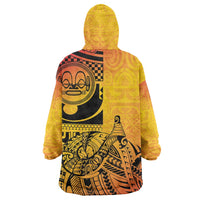 Marquesas Islands Wearable Blanket Hoodie Marquesan Matatiki Fish Hook Patutiki LT14 - Polynesian Pride