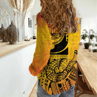 Marquesas Islands Women Casual Shirt Marquesan Matatiki Fish Hook Patutiki LT14 - Polynesian Pride