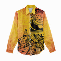 Marquesas Islands Women Casual Shirt Marquesan Matatiki Fish Hook Patutiki LT14 - Polynesian Pride