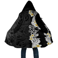 Black Samoa Tattoo Cloak Plumeria Samoan Ocean Tatau Pattern - Polynesian Pride