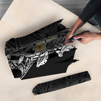 Black Samoa Tattoo Umbrella Plumeria Samoan Ocean Tatau Pattern - Polynesian Pride