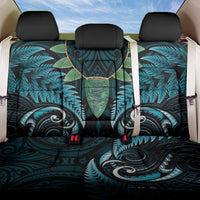 Aotearoa Pounamu Niho Back Car Seat Cover Silver Fern Mix Maori Pattern - Turquoise LT14 One Size Turquoise - Polynesian Pride