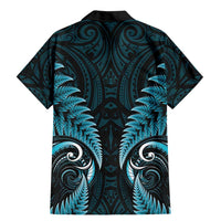 Aotearoa Pounamu Niho Family Matching Mermaid Dress and Hawaiian Shirt Silver Fern Mix Maori Pattern - Turquoise LT14 - Polynesian Pride