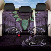 Aotearoa Pounamu Niho Back Car Seat Cover Silver Fern Mix Maori Pattern - Purple LT14 One Size Purple - Polynesian Pride