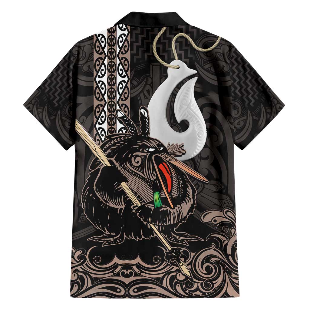 Aotearoa Hei Matau Family Matching Off Shoulder Maxi Dress and Hawaiian Shirt Haka Kiwi Mix Maori Mangopare LT14 - Polynesian Pride