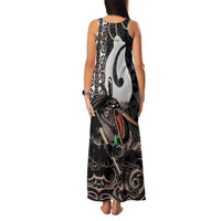 Aotearoa Hei Matau Family Matching Tank Maxi Dress and Hawaiian Shirt Haka Kiwi Mix Maori Mangopare LT14 - Polynesian Pride