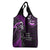 New Zealand Tiki Tennis Grocery Bag Aotearoa Tenehi Maori Silver Fern - Purple