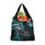 New Zealand Tiki Tennis Grocery Bag Aotearoa Tenehi Maori Silver Fern - Turquoise