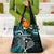 Custom New Zealand Tiki Tennis Grocery Bag Aotearoa Tenehi Maori Silver Fern - Turquoise