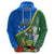 Personalised Halo Olaketa Solomon Islands Zip Hoodie Coat Of Arms With Tropical Flowers Flag Style LT14 - Polynesian Pride