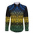 Halo Olaketa Solomon Islands Long Sleeve Button Shirt Melanesian Tribal Pattern Gradient Version LT14 Unisex Black - Polynesian Pride