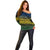 Halo Olaketa Solomon Islands Off Shoulder Sweater Melanesian Tribal Pattern Gradient Version LT14 - Polynesian Pride