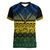 Halo Olaketa Solomon Islands Women V Neck T Shirt Melanesian Tribal Pattern Gradient Version LT14 Female Black - Polynesian Pride