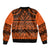 Halo Olaketa Solomon Islands Bomber Jacket Melanesian Tribal Pattern Orange Version LT14 - Polynesian Pride