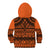 Halo Olaketa Solomon Islands Kid Hoodie Melanesian Tribal Pattern Orange Version LT14 - Polynesian Pride
