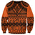 Halo Olaketa Solomon Islands Sweatshirt Melanesian Tribal Pattern Orange Version LT14 Unisex Orange - Polynesian Pride