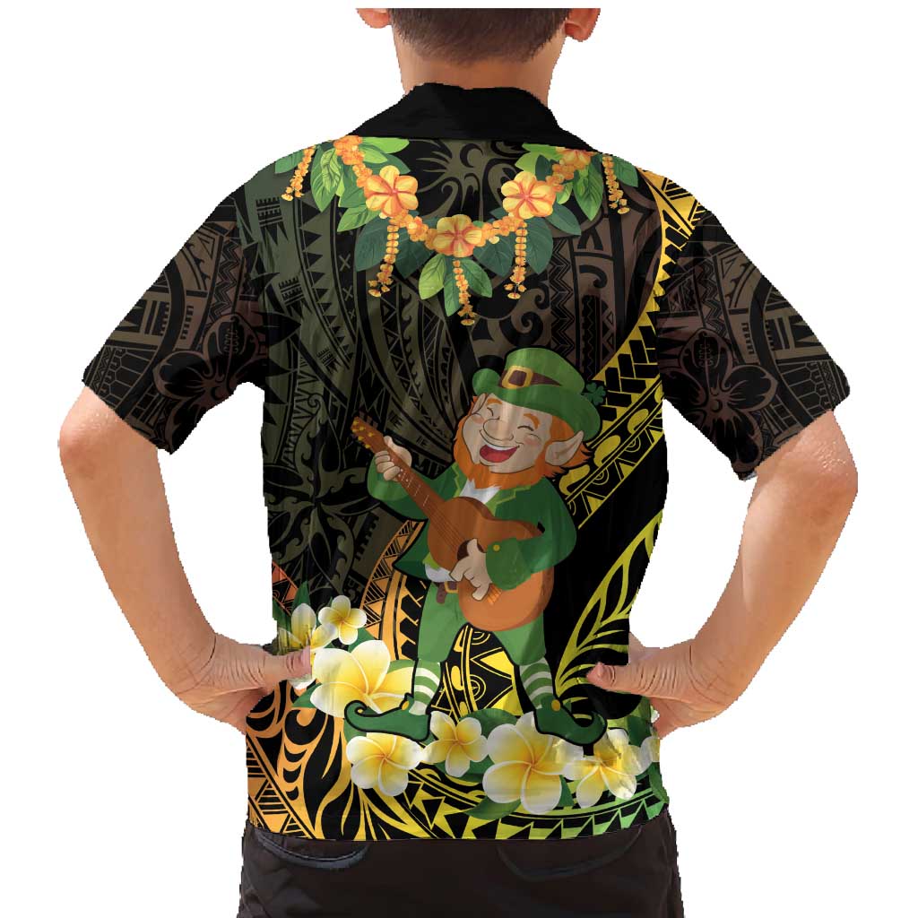 Hawaii Saint Patrick's Day Family Matching Mermaid Dress and Hawaiian Shirt Ukulele Leprechaun Hau'Oli Maoli Oe! LT14 - Polynesian Pride