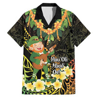 Hawaii Saint Patrick's Day Family Matching Mermaid Dress and Hawaiian Shirt Ukulele Leprechaun Hau'Oli Maoli Oe! LT14 Dad's Shirt - Short Sleeve Reggae - Polynesian Pride