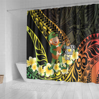 Hawaii Saint Patrick's Day Shower Curtain Ukulele Leprechaun Hau'Oli Maoli Oe! LT14 - Polynesian Pride