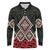 Kia Ora Aotearoa Long Sleeve Polo Shirt 2025 Pasifika Maori Taniko Motifs