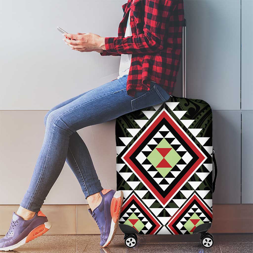 Kia Ora Aotearoa Luggage Cover 2025 Pasifika Maori Taniko Motifs