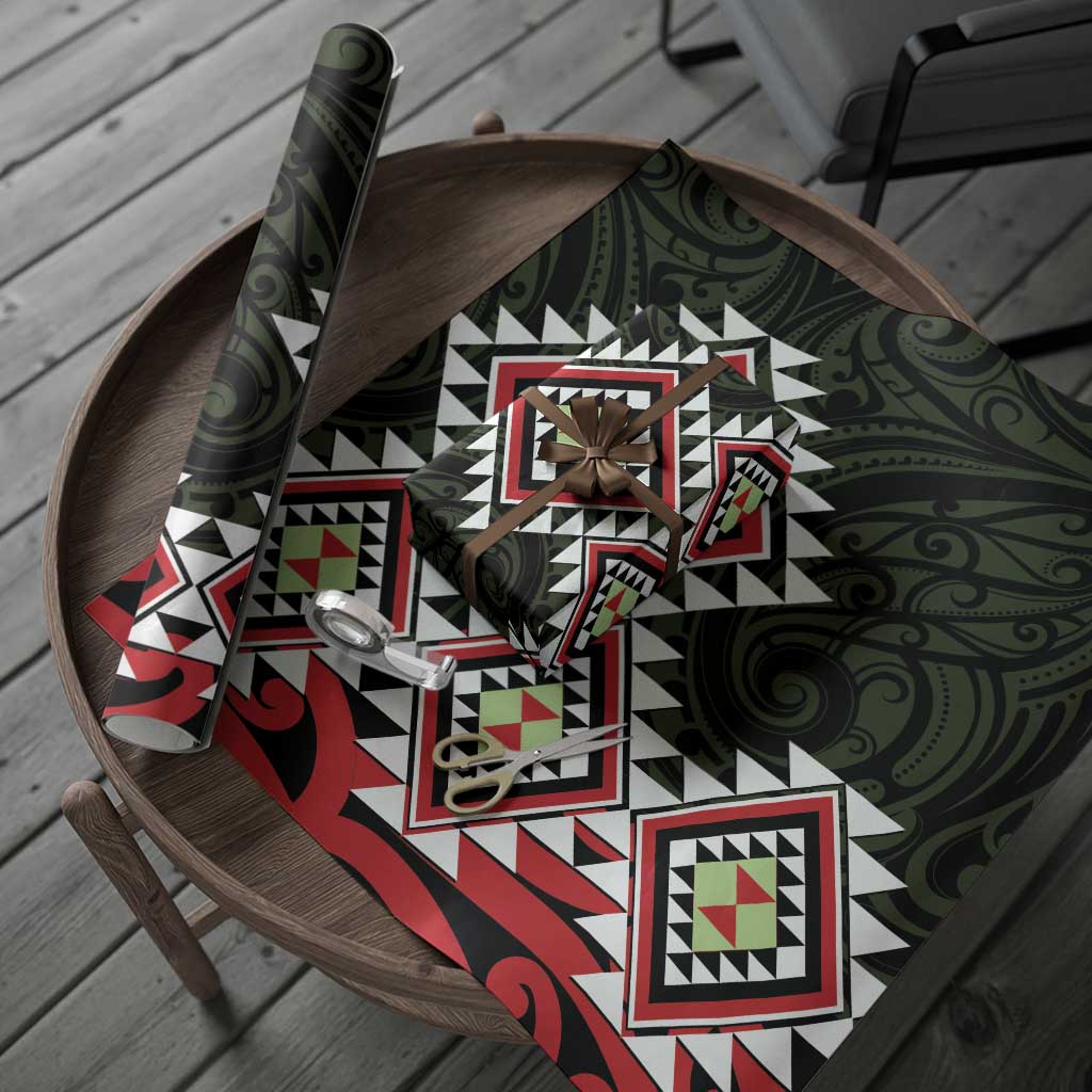 Kia Ora Aotearoa Wrapping Paper 2025 Pasifika Maori Taniko Motifs LT14 - Polynesian Pride