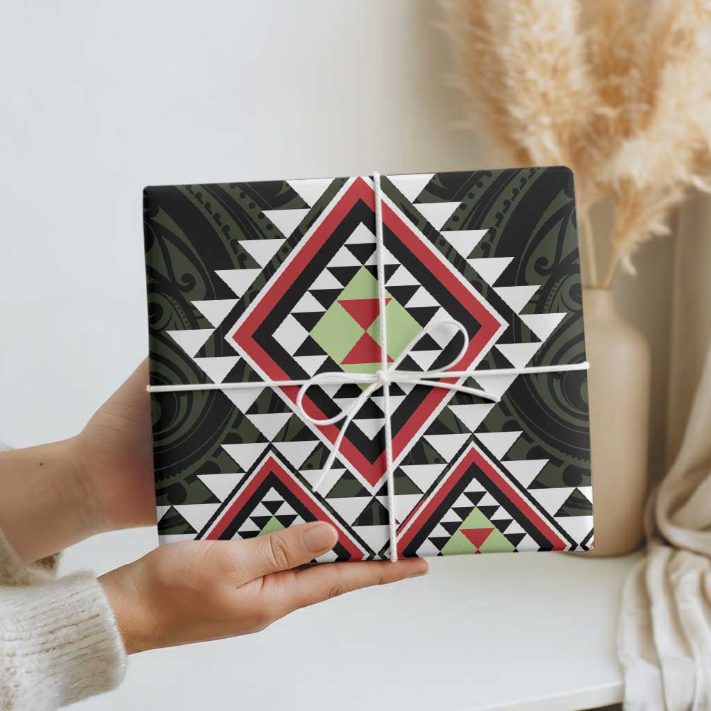 Kia Ora Aotearoa Wrapping Paper 2025 Pasifika Maori Taniko Motifs LT14 - Polynesian Pride