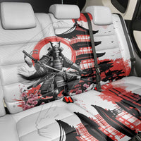 Japanese Samurai Warrior Enso Back Car Seat Cover Japan Pagoda Sakura Watercolor - Polynesian Pride