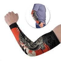 Japanese Dragon Katana Enso Arm Sleeves Japan Pagoda Seamless Cloud - Polynesian Pride