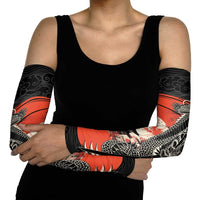 Japanese Dragon Katana Enso Arm Sleeves Japan Pagoda Seamless Cloud - Polynesian Pride