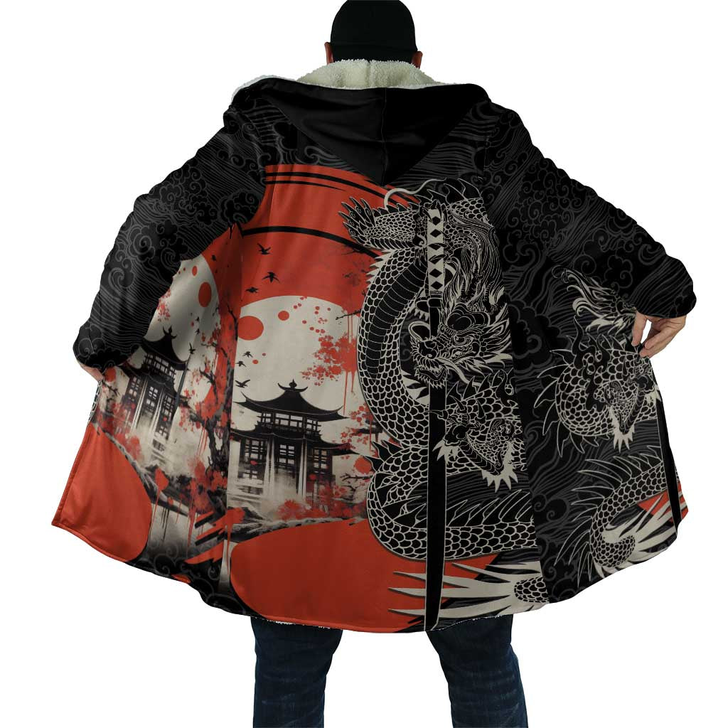 Japanese Dragon Katana Enso Cloak Japan Pagoda Seamless Cloud - Polynesian Pride