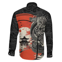 Japanese Dragon Katana Enso Family Matching Tank Maxi Dress and Hawaiian Shirt Japan Pagoda Seamless Cloud LT14 - Polynesian Pride