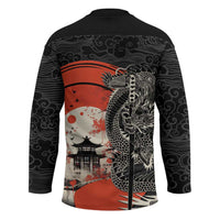 Japanese Dragon Katana Enso Hockey Jersey Japan Pagoda Seamless Cloud - Polynesian Pride