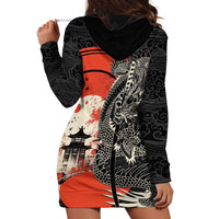 Japanese Dragon Katana Enso Hoodie Dress Japan Pagoda Seamless Cloud - Polynesian Pride