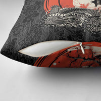 Japanese Dragon Katana Enso Pillow Cover Japan Pagoda Seamless Cloud - Polynesian Pride